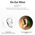 F600 Ear Hook Bluetooth Headset / Wireless Headset - 18-Hour Talk Time - Black