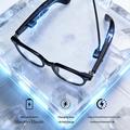 F70 AI Smart Glasses with Real-Time Translation, Touch Control, UV Protection - Black / Grey