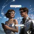 F70 AI Smart Glasses with Real-Time Translation, Touch Control, UV Protection - Transparent / Anti Blue-Ray