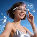 F70 AI Smart Glasses with Real-Time Translation, Touch Control, UV Protection - Transparent / Anti Blue-Ray