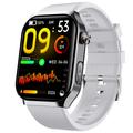 F700 Waterproof Smartwatch with SOS, ECG, Sleep & Fitness Health Monitor - Silicone Strap - Grey