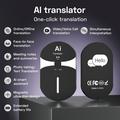 F8pro AI Magnetic Bluetooth Translator with 138 Languages - Grey