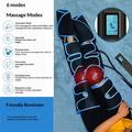 FE-7204A Air Compression Leg Massager with Knee Heat - Black / Blue