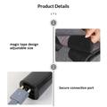 FE-7204A Air Compression Leg Massager with Knee Heat - Black / Blue