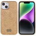 Fierre Shann Electroplated iPhone 14 Plus Coated Case - Snake Skin