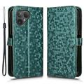 Fairphone 5 Cover with Wallet & Strap - Hexagon Pattern - Green