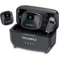Feelworld LM1 Wireless Lavalier Microphone with 2 Transmitters - Black
