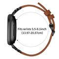 Fitbit Versa 3/Sense Elegant Leather Strap with Rhinestones - Brown