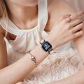 Fitbit Versa 3/Sense Elegant Leather Strap with Rhinestones - Pink