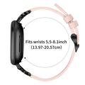 Fitbit Versa 3/Sense Elegant Leather Strap with Rhinestones - Pink