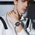 Fitbit Versa 3/Sense Elegant Leather Strap with Rhinestones - White