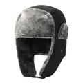 Fleece-Lined Thick Winter Trapper Hat - Black