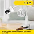 Flexible Gooseneck Clamp Mount for Security Camera, Baby Monitor - 110cm - White