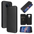 Nokia 5.4 Flip Case with Card Slot - Carbon Fiber