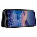 Nokia 5.4 Flip Case with Card Slot - Carbon Fiber