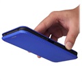 Xiaomi Mi 11 Lite 5G Flip Case - Carbon Fiber - Blue