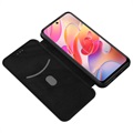 Xiaomi Redmi Note 10 5G Flip Case - Carbon Fiber - Black