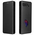 Asus ROG Phone 5 Flip Case - Carbon Fiber - Black