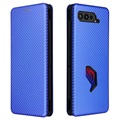 Asus ROG Phone 5 Flip Case - Carbon Fiber - Blue