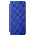 Honor X7 Flip Case - Carbon Fiber - Blue