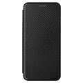 Motorola Moto E20 Flip Case - Carbon Fiber - Black