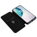 OnePlus Nord N10 5G Flip Case - Carbon Fiber - Black