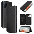 OnePlus Nord N100 Flip Case - Carbon Fiber - Black