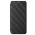 Samsung Galaxy A02s Flip Case - Carbon Fiber - Black