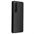 Sony Xperia 1 III Flip Case - Carbon Fiber - Black