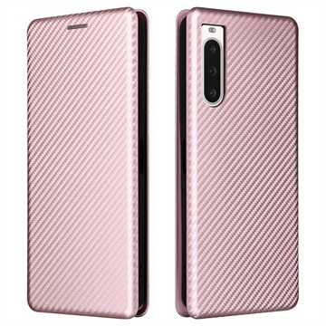 Sony Xperia 10 V Flip Case - Carbon Fiber