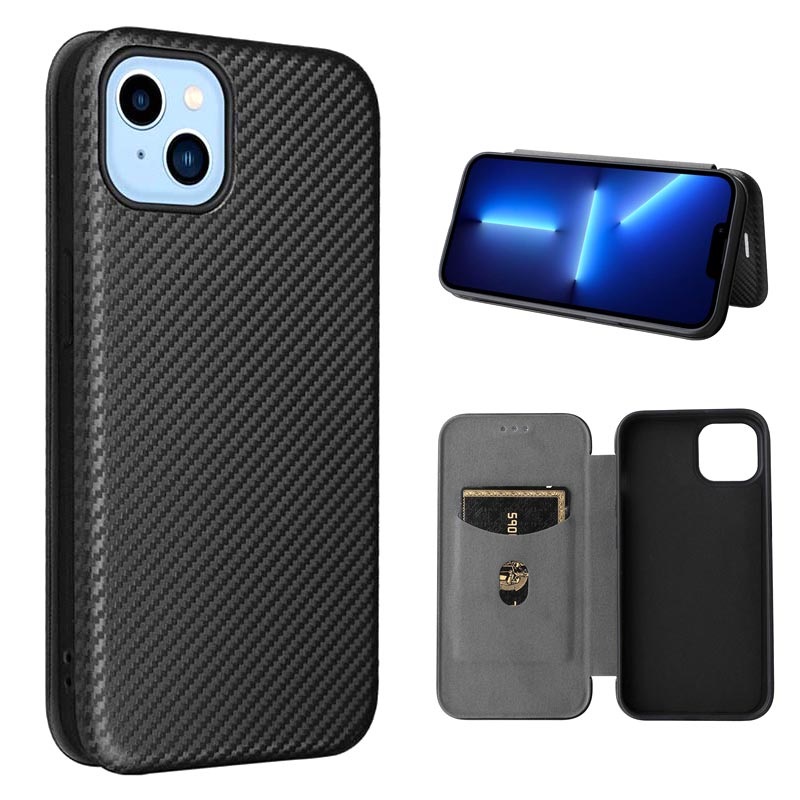iPhone 14 Plus Flip Case Carbon Fiber