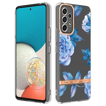 Flower Series Samsung Galaxy A53 5G TPU Case - Blue Peony