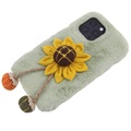 Fluffy Plush iPhone 13 Pro Max Hybrid Case - Sunflower