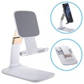 Foldable Gravity Desktop Holder for Smartphone/Tablet - White