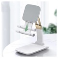 Foldable Gravity Desktop Holder for Smartphone/Tablet - White