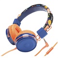 Foldable On-Ear Stereo Kids Headphones B2 - 3.5mm - Orange / Blue