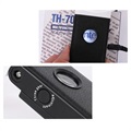 Folding Magnifier with UV & LED Light 7018A - Black / White