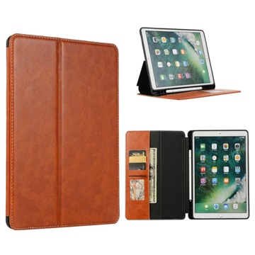 iPad 10.2 2019/2020/2021 Folio Case with Card Slots - Brown