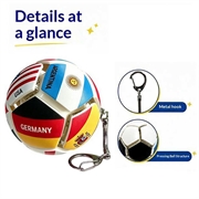 Football Country Flag Fidget Keychain - Soccer Stress Relief Ball - 12 Country Flags