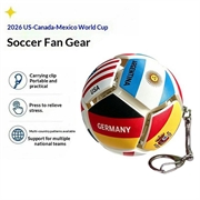 Football Country Flag Fidget Keychain - Soccer Stress Relief Ball - 12 Country Flags