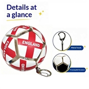 Football Country Flag Fidget Keychain - Soccer Stress Relief Ball - England