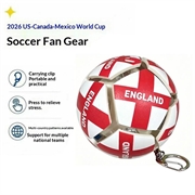 Football Country Flag Fidget Keychain - Soccer Stress Relief Ball - England