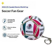 Football Country Flag Fidget Keychain - Soccer Stress Relief Ball - Mexico