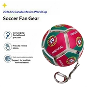 Football Country Flag Fidget Keychain - Soccer Stress Relief Ball - Portugal