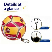 Football Country Flag Fidget Keychain - Soccer Stress Relief Ball - Spain