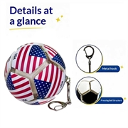 Football Country Flag Fidget Keychain - Soccer Stress Relief Ball - USA