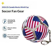 Football Country Flag Fidget Keychain - Soccer Stress Relief Ball - USA