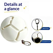 Football Country Flag Fidget Keychain - Soccer Stress Relief Ball - White