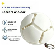 Football Country Flag Fidget Keychain - Soccer Stress Relief Ball - White