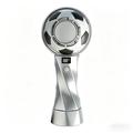 Football Design Portable Cooling Fan - 4000mAh, LED Display, Cold Compress Function - Silver